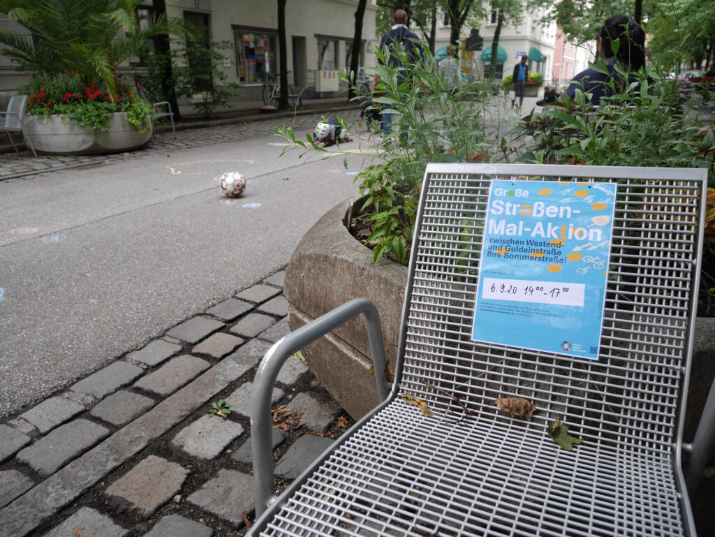 Bild, Münchner Initiative Nachhaltigkeit, Sommerstraße, Plakat Malaktion