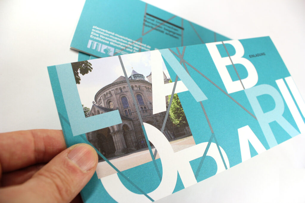 Bild, Laborarium. Flyer Einladung