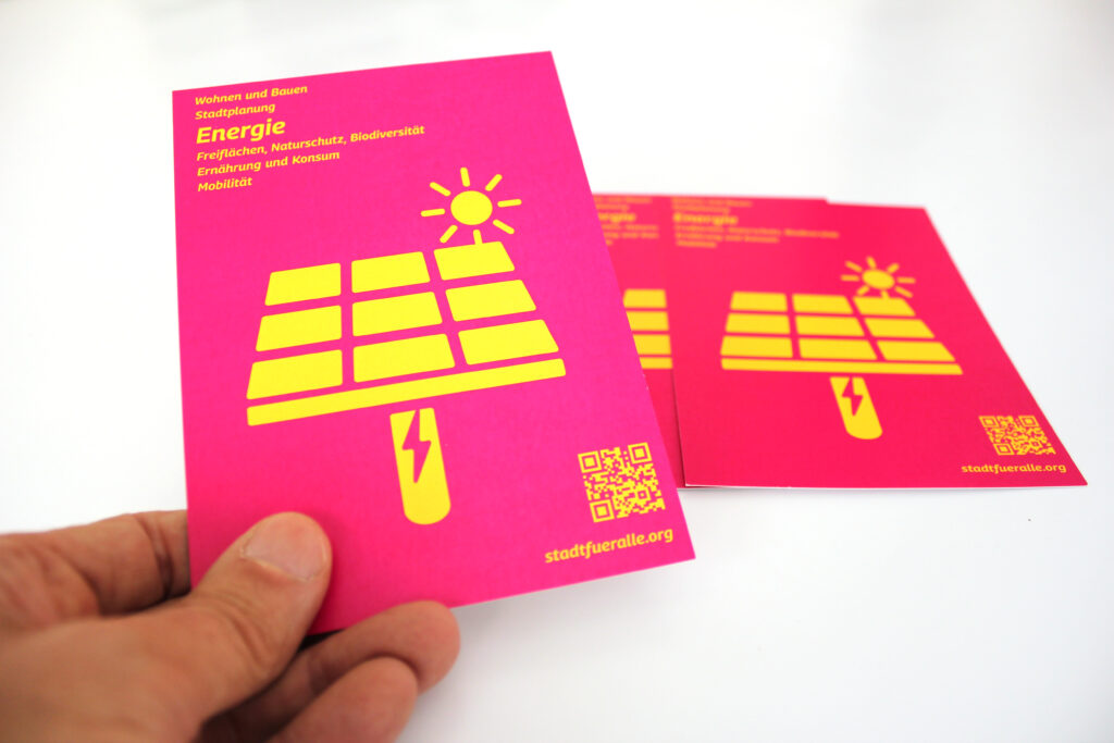 Bild, Stadt für Alle-Postkarte, Energie