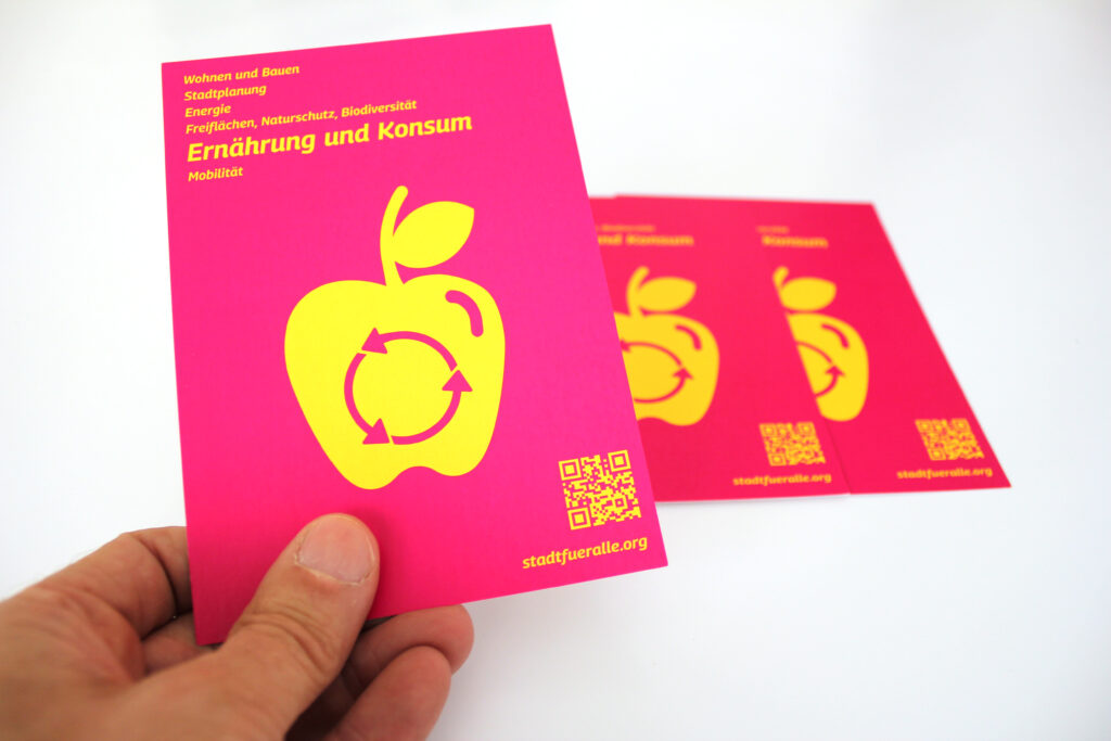 Bild, Stadt für Alle-Postkarte, Ernährung und Konsum