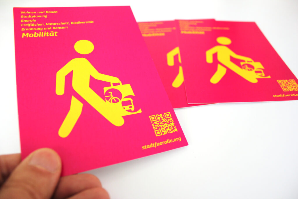 Bild, Stadt für Alle-Postkarte, Mobilität