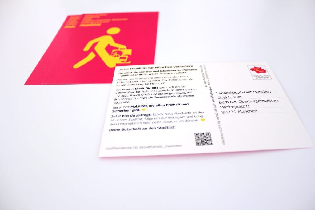 Bild, Stadt für Alle-Postkarte, Mobilität