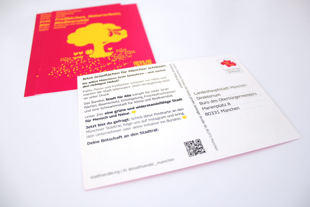 Bild, Stadt für Alle-Postkarte, Naturschutz