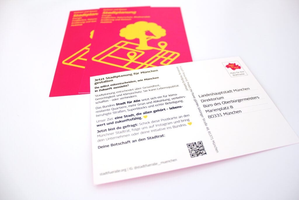 Bild, Stadt für Alle-Postkarte, Stadtplanung