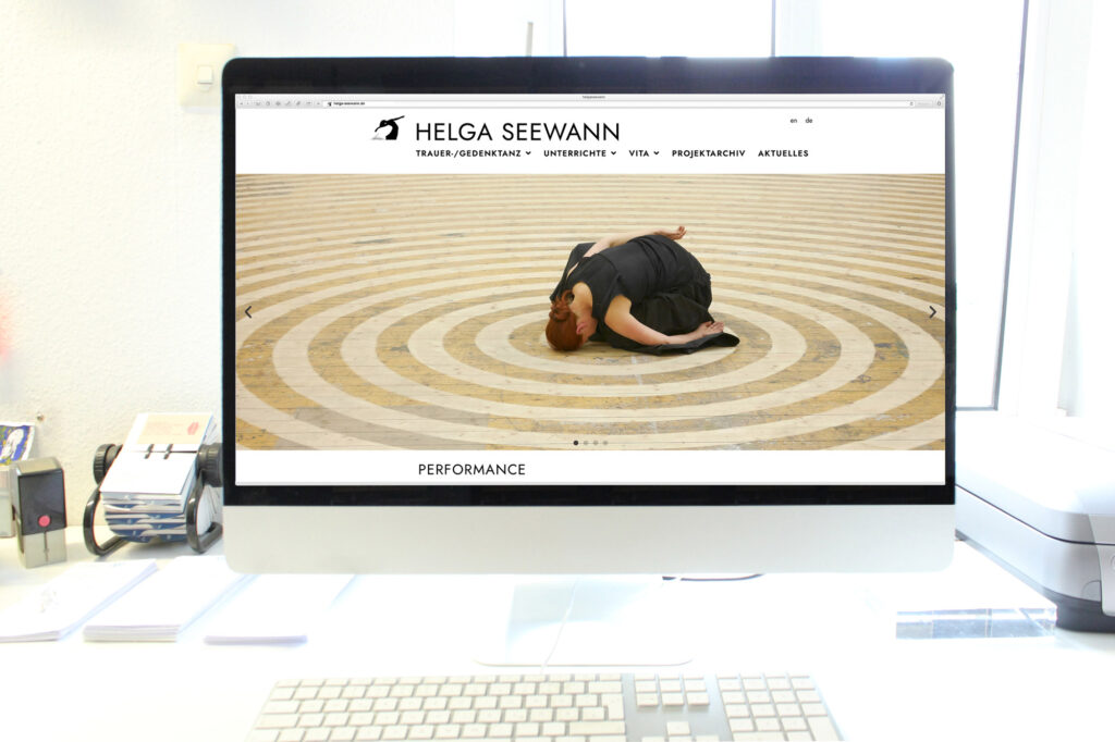 Internetauftritt der Choreografin und Tänzerin Helga Seewann